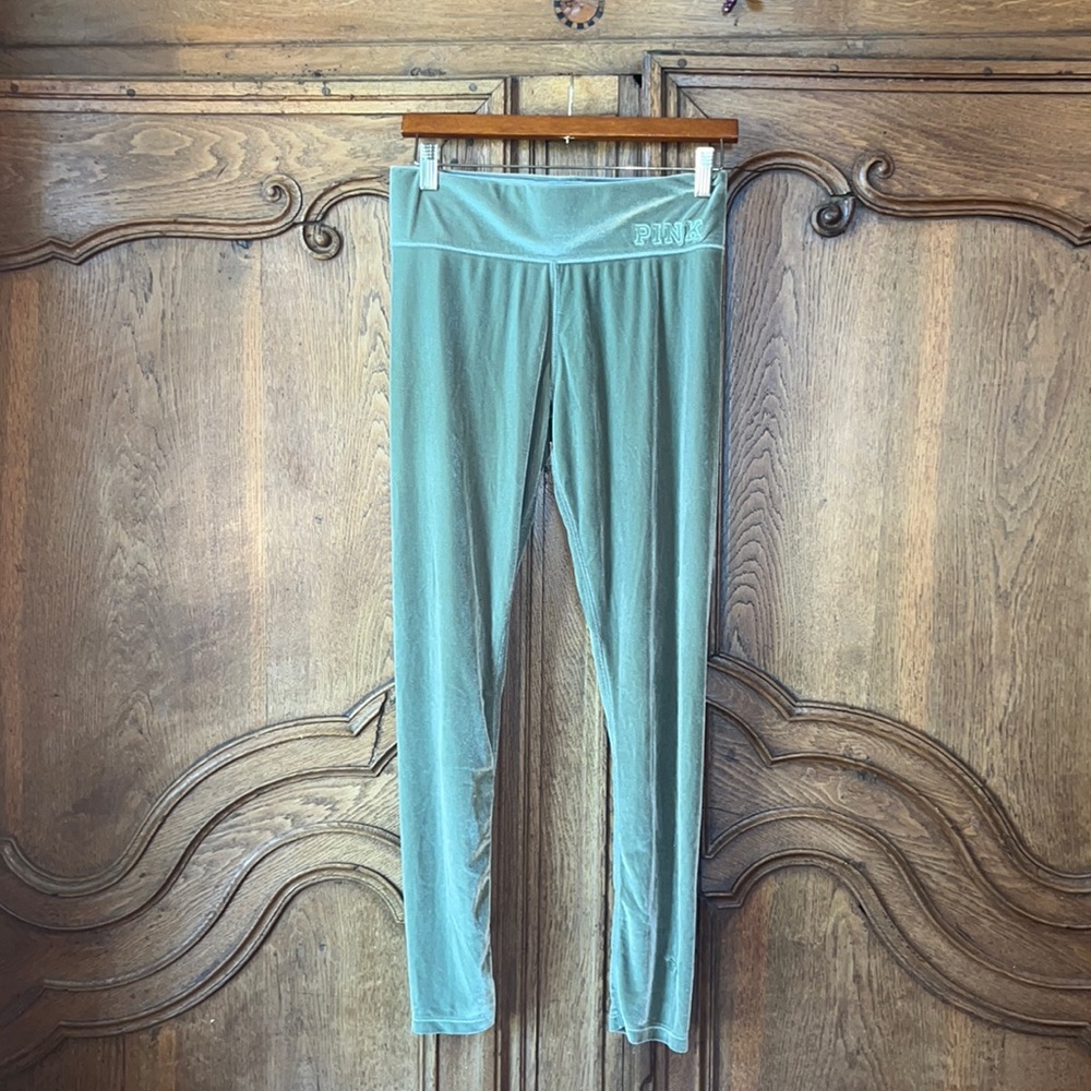 PINK‎ Velvet Green Leggings